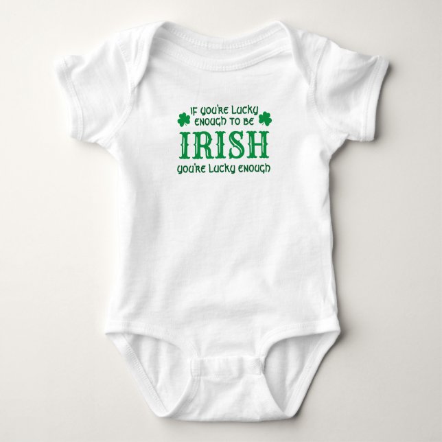 Lucky Irish Baby | St Patricks Day T-Shirt Baby Bodysuit (Front)