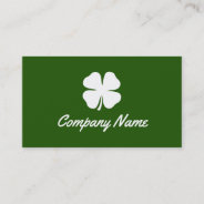 Lucky Irish Clover Green Business Card Template at Zazzle