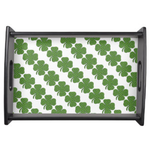 Lucky Irish Clover Pattern Serving Tray