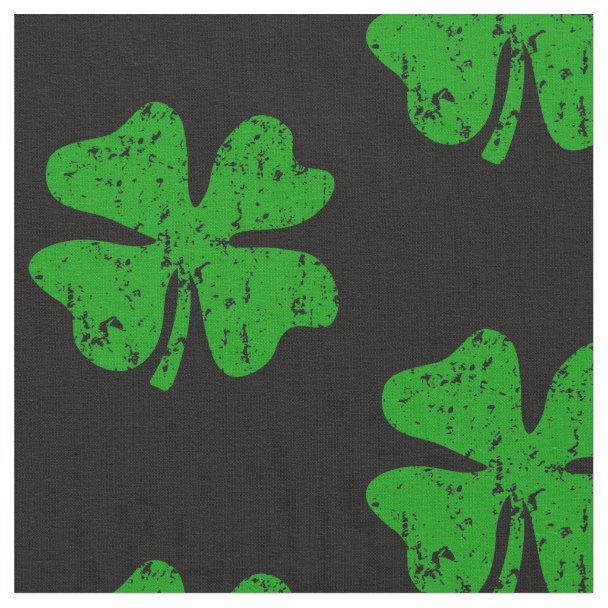 St Patrick S Day Shamrock Pattern Fabric Zazzle