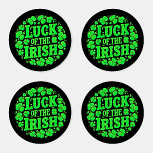 Lucky Irish Clovers Coaster Set
