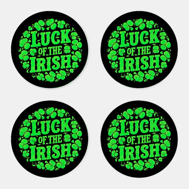 Lucky Irish Clovers Coaster Set (Set)