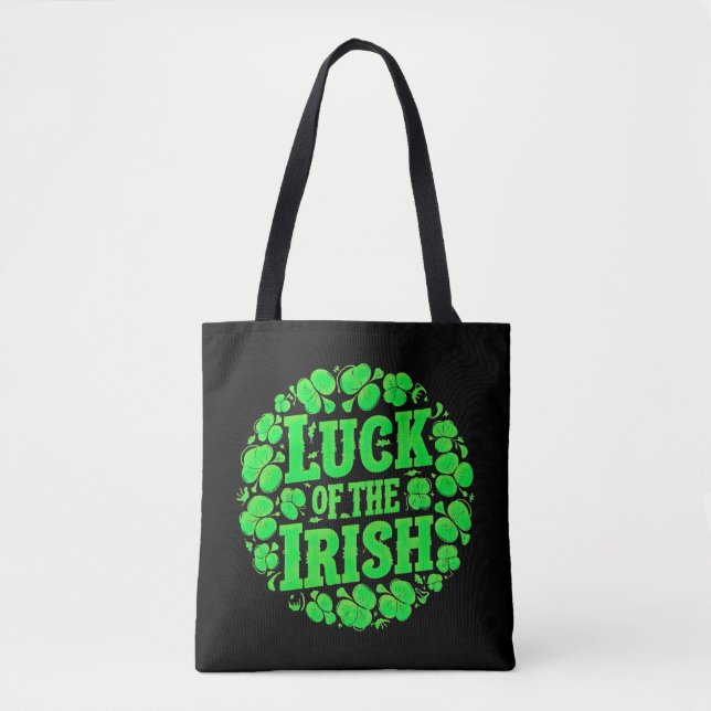 Lucky Irish Clovers Tote Bag (Front)