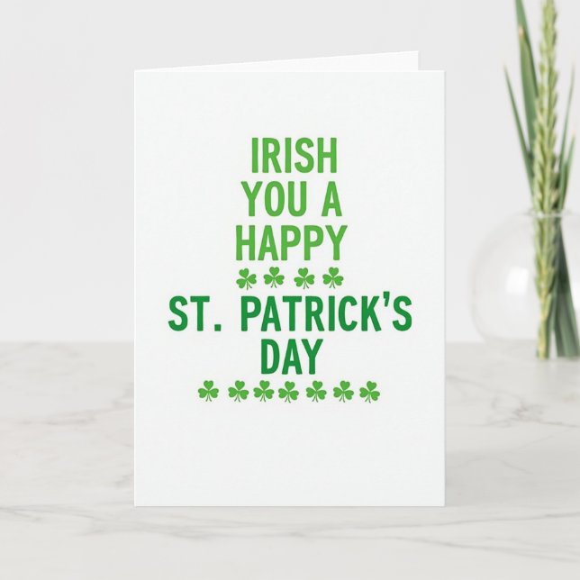 Lucky Irish Day For Partner Card (Front)