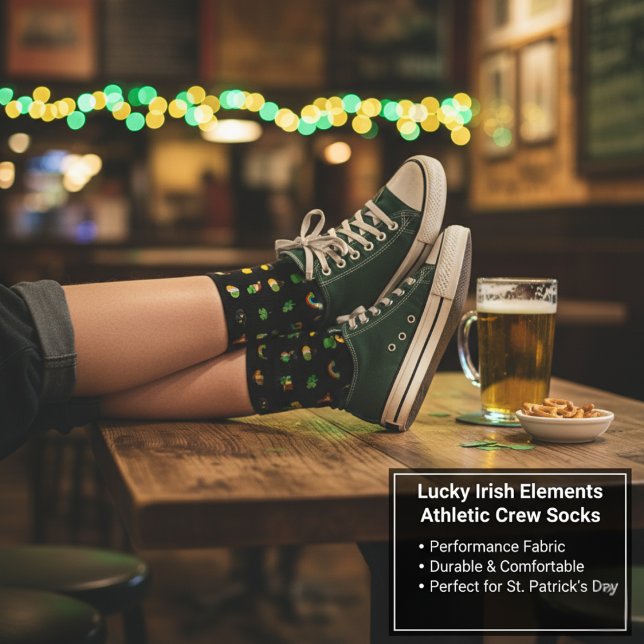 Lucky Irish Elements Athletic Crew Socks (Lucky Irish Elements Athletic Crew Socks)