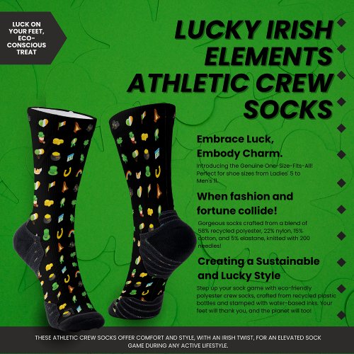 Lucky Irish Elements Athletic Crew Socks