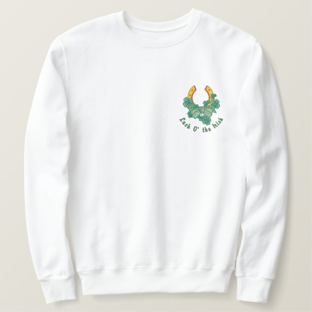 Lucky Irish Embroidered Sweatshirt (Design Front)