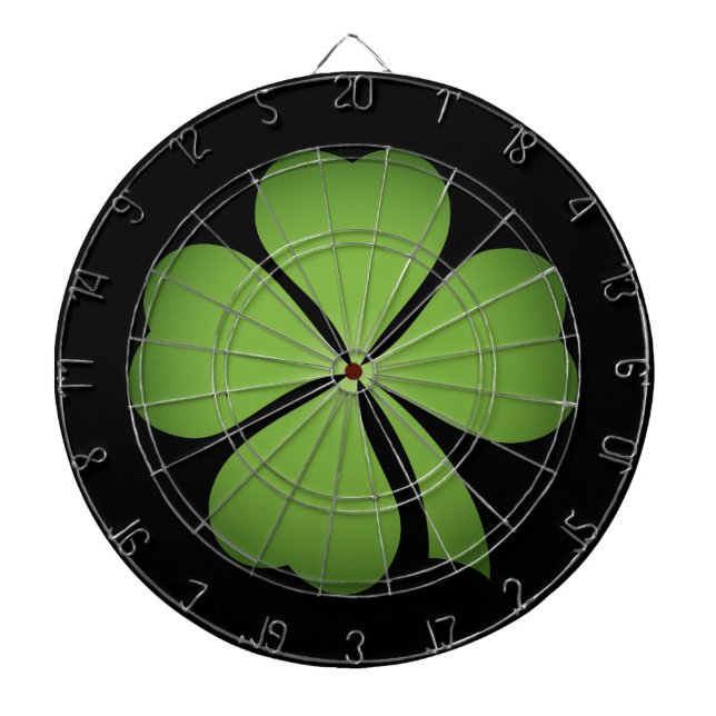 Lucky Irish Four Leaf clover Dartboard (Front)