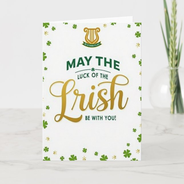 Lucky Irish Greeting Card (Front)