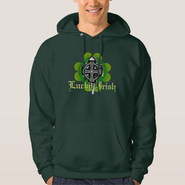 Lucky Irish Hooded Sweatshirt! Hoodie (Front)