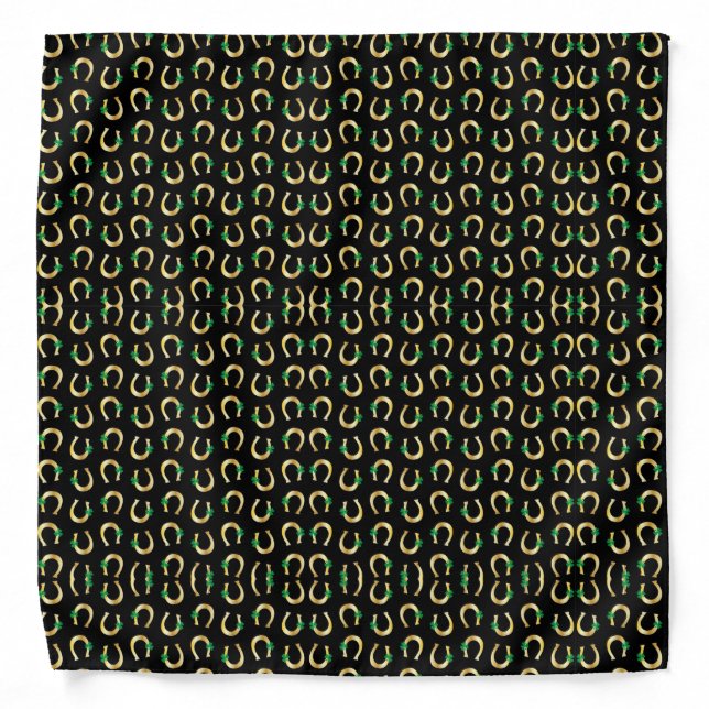 Lucky Irish Horseshoes Bandana (Front)