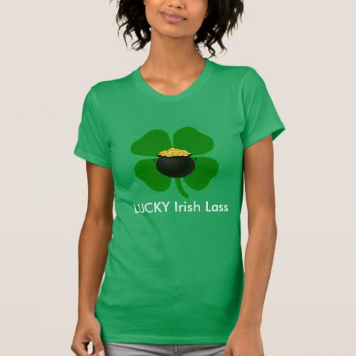 Lucky Irish Lass St Patricks Day T_Shirt