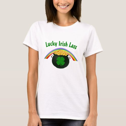 Lucky Irish Lass  St Patricks Day T_Shirt