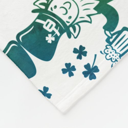 Lucky Irish Leprachaun Beer Pattern Fleece Blanket