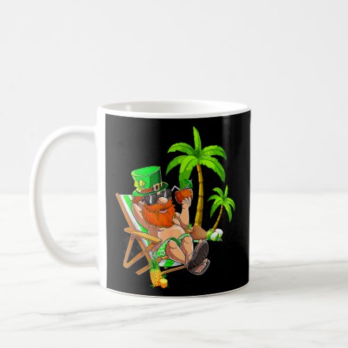 Lucky Irish Leprechaun Hawaiian Surfing St Patrick Coffee Mug