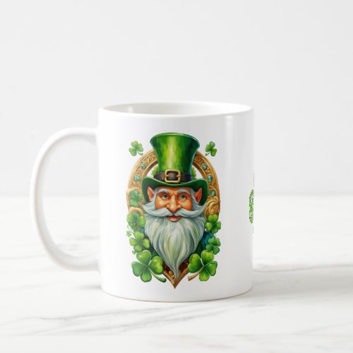 Lucky Irish Leprechaun Horseshoe and Clover  Coffee Mug