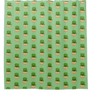 Lucky Irish Leprechauns with shamrock hats Shower Curtain