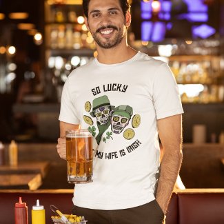 Lucky Irish Love Gift for Husband Sugar Skulls 