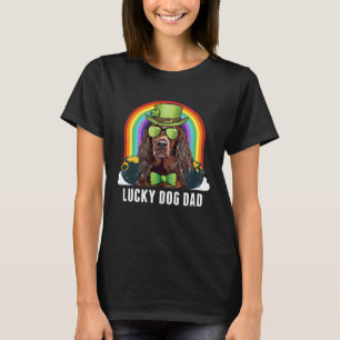 Lucky Irish Setter Dog Dad St Patricks Day T-Shirt