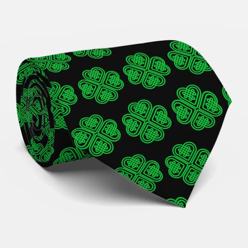 Lucky irish Shamrock Celtic Love Neck Tie