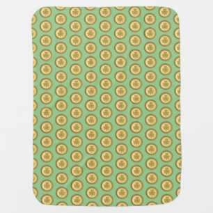 Lucky Irish Shamrock Gold Coin Baby Blanket