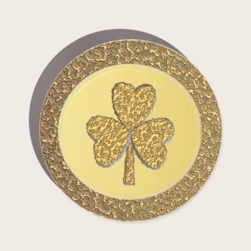 Lucky Irish Shamrock Gold Coin Car Magnet Lucky Irish Shamrock Gold Coin Car Magnet
