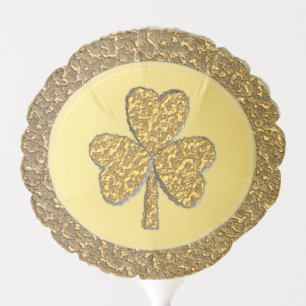 Lucky Irish Shamrock Gold Coin Custom Balloon