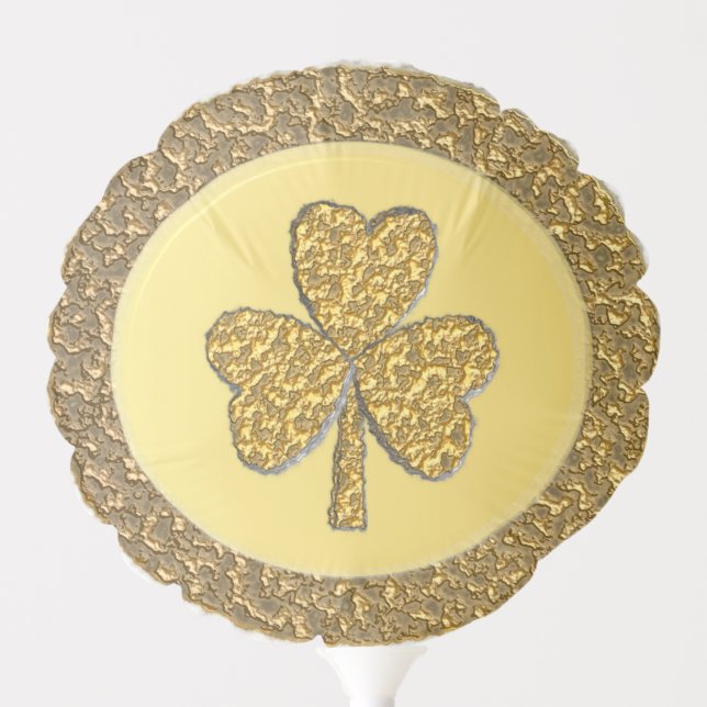 Lucky Irish Shamrock Gold Coin Custom Balloon (Front)
