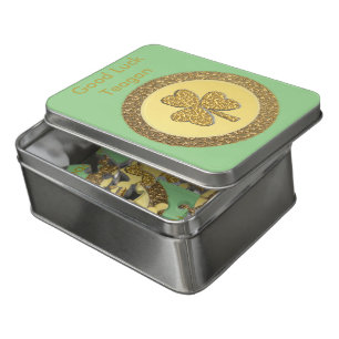 Lucky Irish Shamrock Gold Coin Custom Jigsaw Puzzle