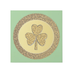 Lucky Irish Shamrock Gold Coin Gallery Wrap