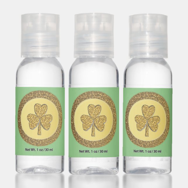 Lucky Irish Shamrock Gold Coin Hand Sanitizer (Set)