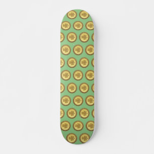 Lucky Irish Shamrock Gold Coin Patterned Skateboard