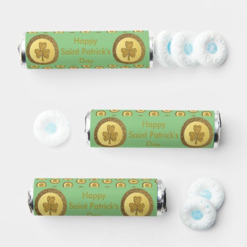 Lucky Irish Shamrock Gold Coin Saint Patricks Day Breath Savers Mints