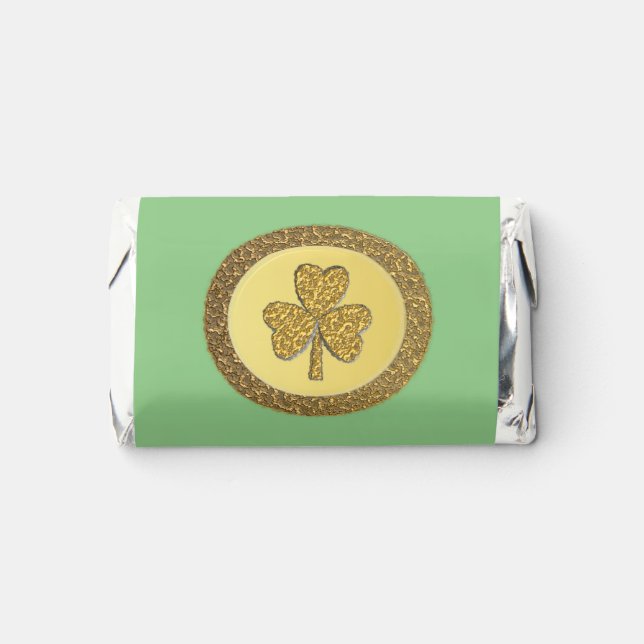 Lucky Irish Shamrock Gold Coin Saint Patricks Day Hershey's Miniatures (Front)