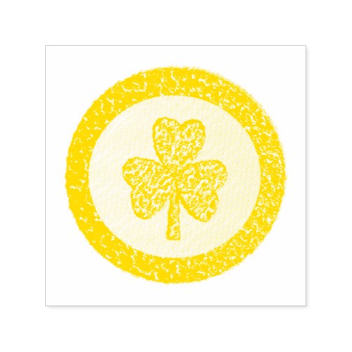 Lucky Irish Shamrock Gold Coin Self_inking Stamp