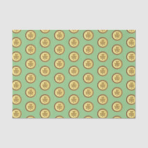 Lucky Irish Shamrock Gold Coin Tissue Paper