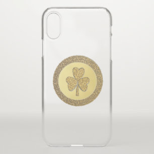 Lucky Irish Shamrock Gold Coin iPhone X Case