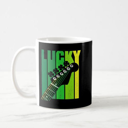 Lucky Irish Shamrock Guitar For Guitarist St Patri Coffee Mug