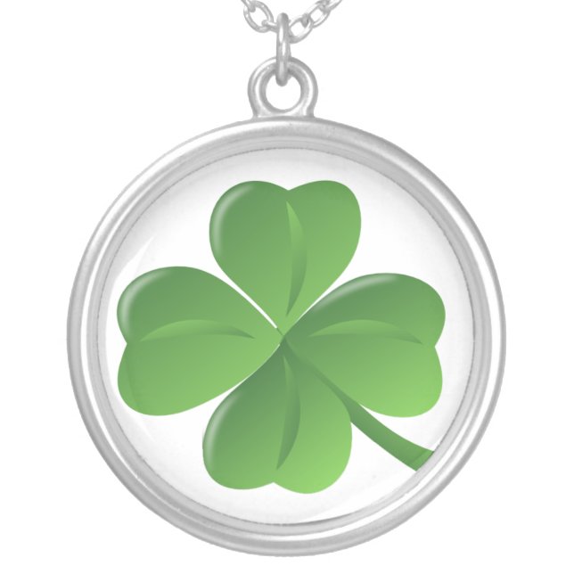 Lucky Irish Shamrock Necklace (Front)