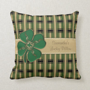 Lucky Irish Shamrock Personalized Pillow