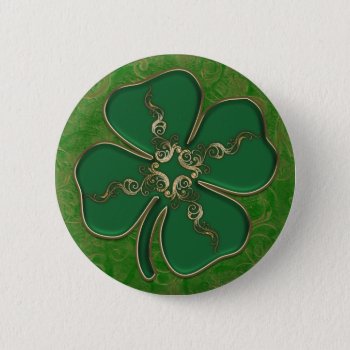 Lucky Irish Shamrock Pin Buttons by Specialeetees at Zazzle