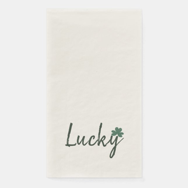Lucky Irish Shamrock St Patricks Day     Paper Guest Towels (Front)