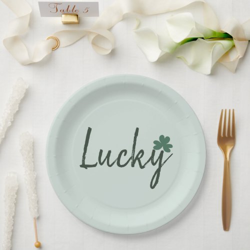 Lucky Irish Shamrock St Patricks Day    Paper Plates