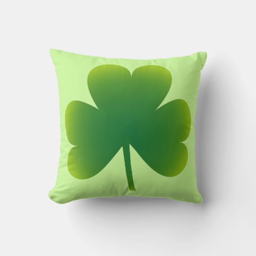 Lucky Irish Shamrock Throw Pillow