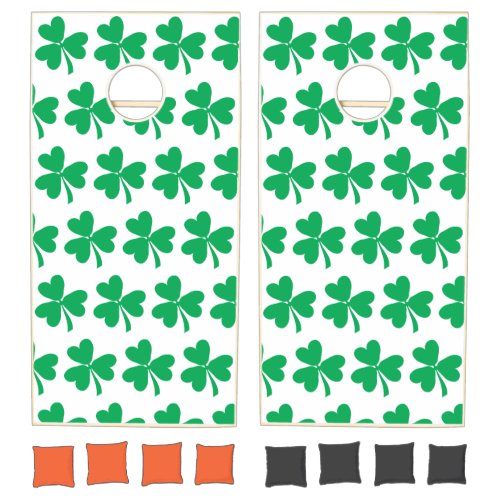 Lucky Irish Shamrocks Cornhole Set