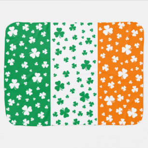 Lucky Irish Shamrocks Swaddle Blanket