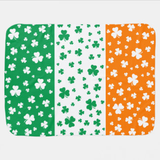 Lucky Irish Shamrocks Swaddle Blanket