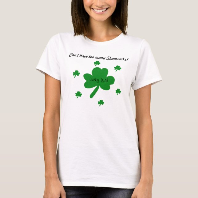 Lucky Irish Shamrocks T-Shirt (Front)