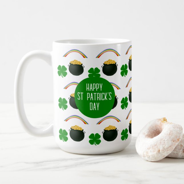 Lucky Irish St Patrick's Day Coffee Mug (With Donut)