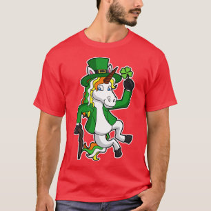 Lucky Irish Unicorn St Patricks Day Heel Click T-Shirt